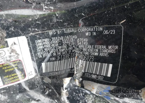 2023 Subaru Brz Limited from USA, damaged, VIN JF1ZDBE1XP9706123